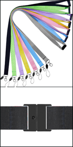 7 Pack lanyards Safety Breakaway Lanyard for Keys ID Badge Holder
