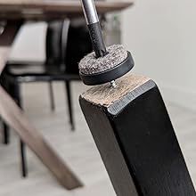 Screw-in Chair Felt Glides Gliders Protector Felt Pads