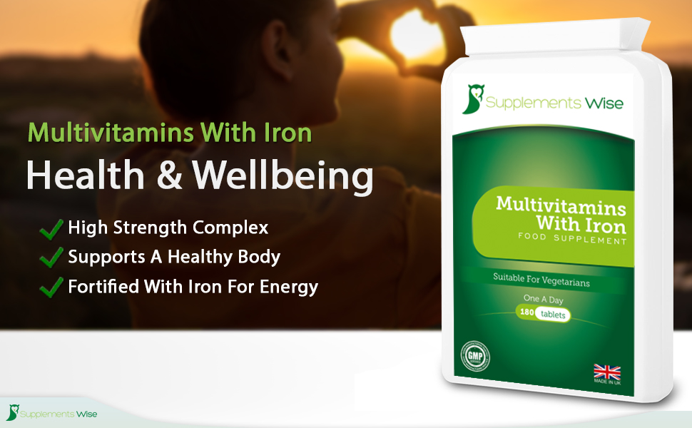Multivitamins with Iron 180 Tablets One A Day Full Strength