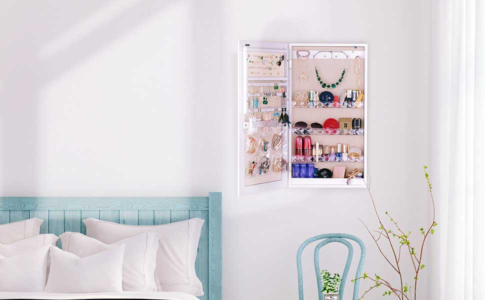 wall mount jewelry cabinet