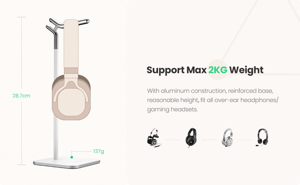 wireless headphone stand desk holder 