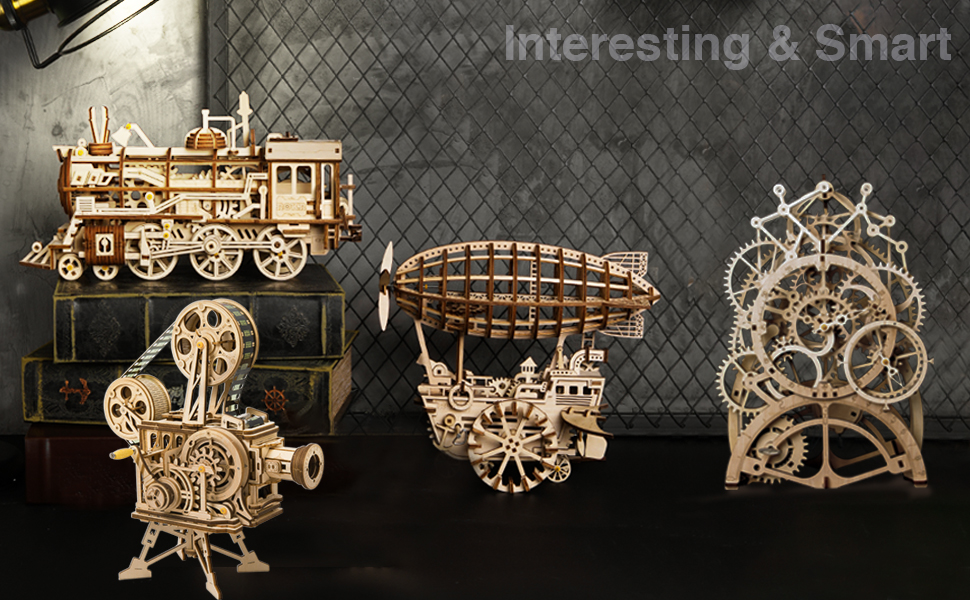 ROKR Pendulum Clock KitClock Model Building Kit Mechanical Wooden Gear