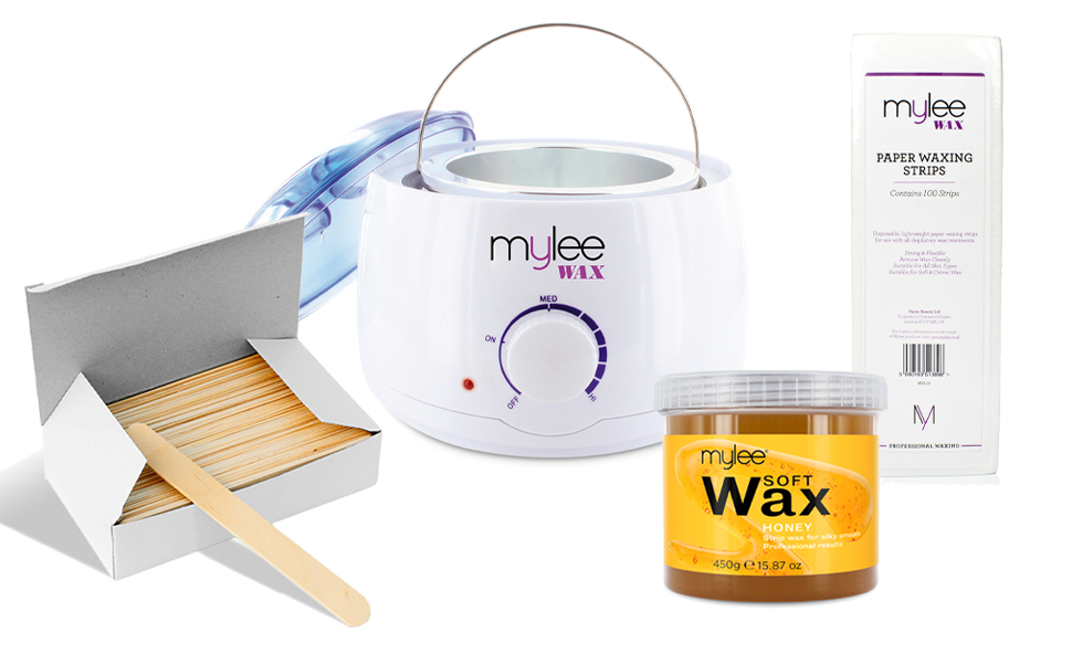 Mylee White Thermostatic Control Wax Heater & Mylee 450g Honey Soft Wax