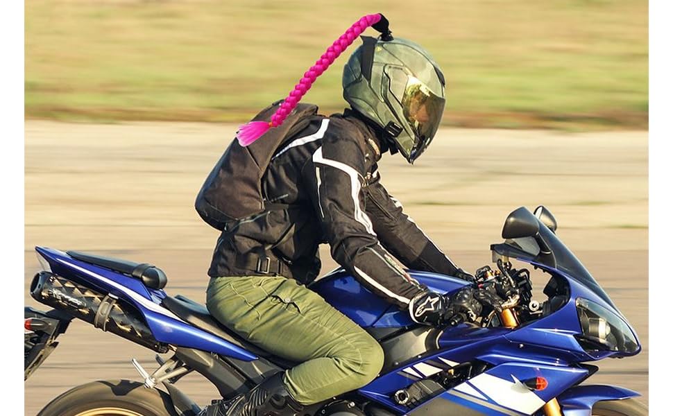 Amazon | Ozozuize バイクヘルメット用ポニーテール、ヘルメット