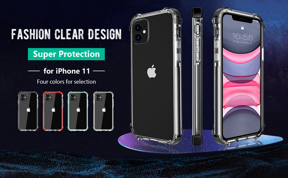 MATEPROX iPhone 11 Case Clear Heavy Duty Protective Crystal Back Cover