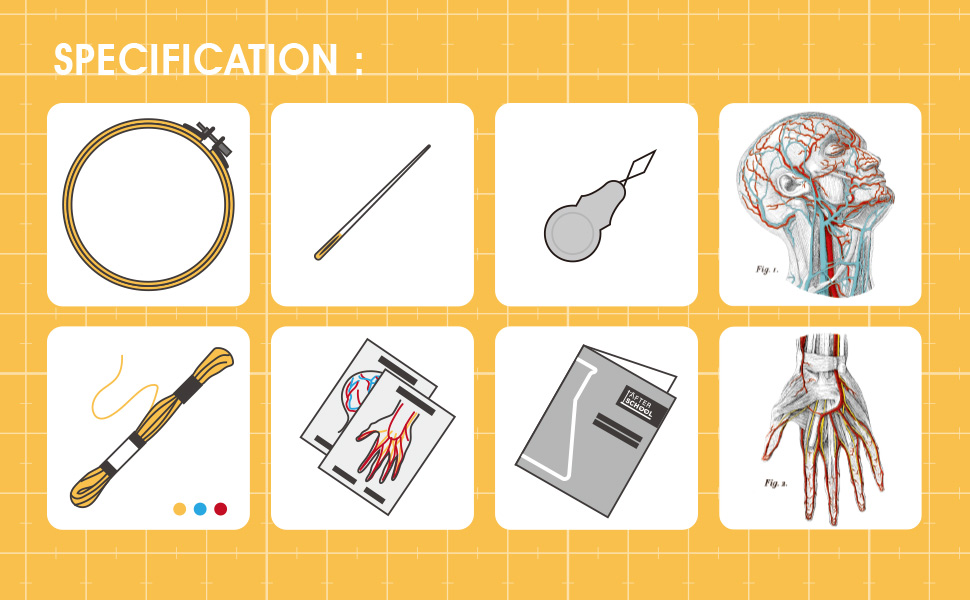 DIY Blood Vessel Embroidery Kits