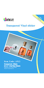 Transparent vinyl sticker
