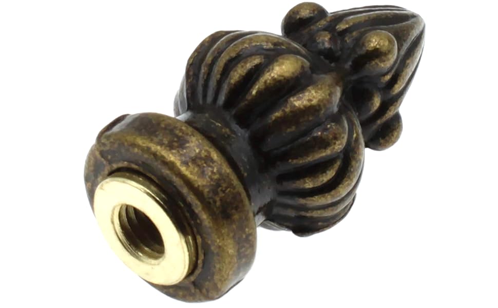 FDXGYH 13/8 inch High Brass Lamp Finial Metal Lamp Finial Cap Knob