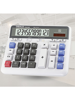 Bimormat Desktop Calculator Extra Large LCD Display 12-Digit Big Number Accounting Calculator With Big Button,Battery & Solar Dual Power Perfect For Office Business Home Daily Use(UK-200ML