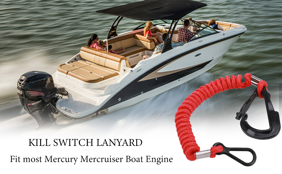 Boat Engine Safety Kill Stop Switch Lanyard Cord for