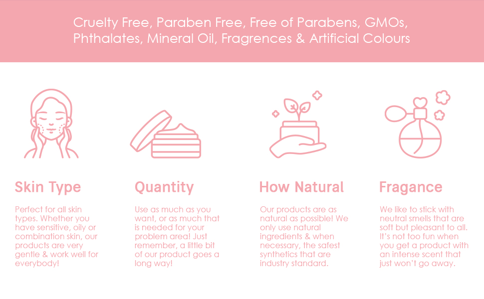 cruelty free natural skincare, paraben free skincare line for anti aging anti acne anti wrinkle