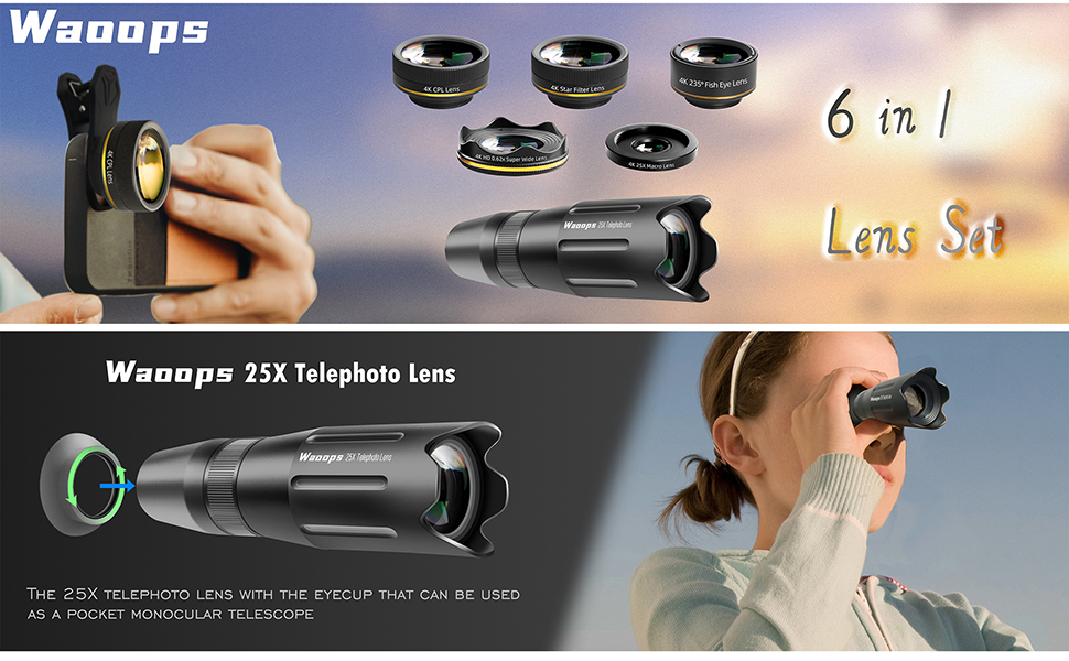 6 in 1 lens set
