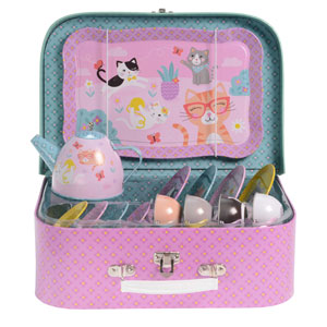 Jewelkeeper juego de té gatos locos para niñas y niños