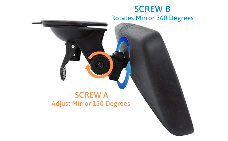 Rear view mirror rotation