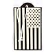 USA Flag Black and White