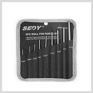USAピョン9 9-Piece Roll Pin Punch Set - Fast Pin Removal - Durable