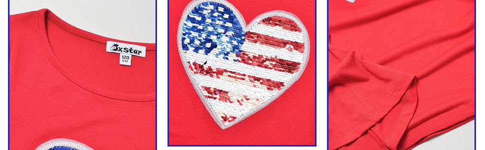  USA Flag Flip Sequin  Dresses