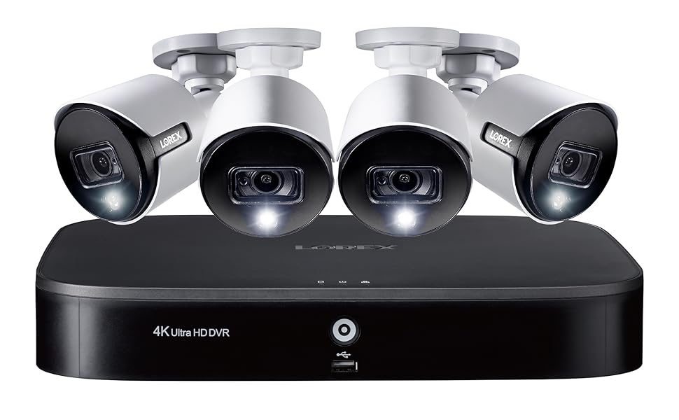 Lorex 4K Indoor/Outdoor Analog Wired Security Camera System, Ultra HD