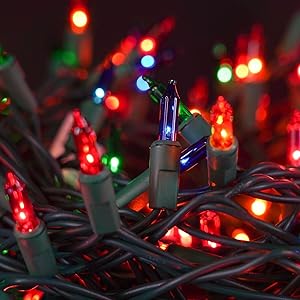 Twinkle Star Christmas Incandescent Mini Lights, Multicolor