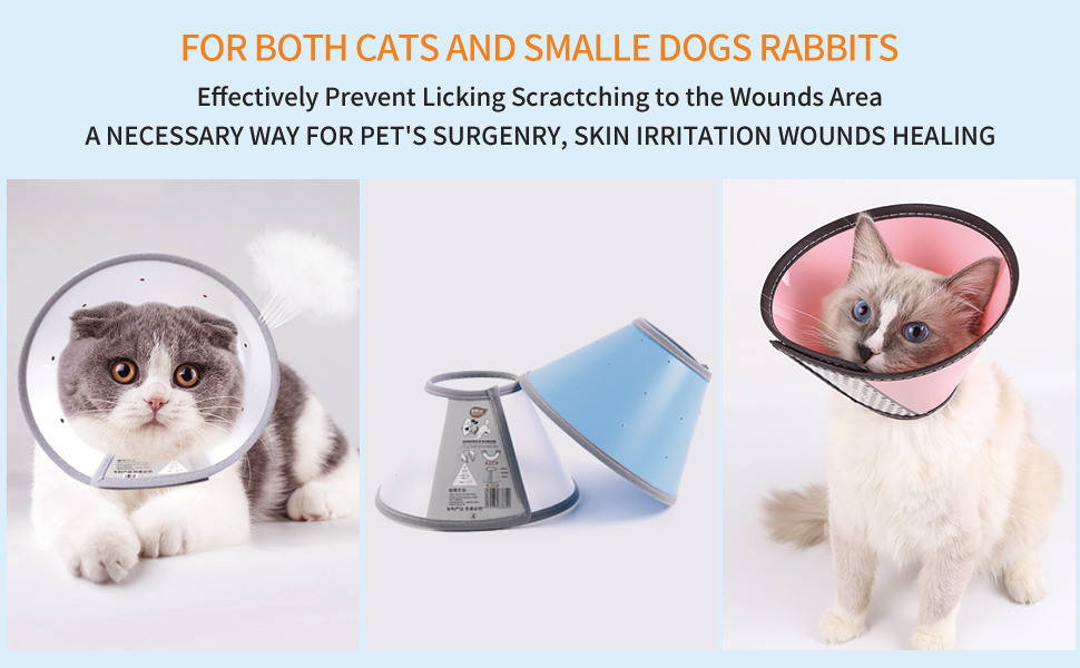 Cat Cones After Surgery Recovery SoftRim Comfy Plastic