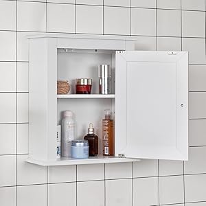 Meuble Haut De Salle De Bain - 1 Porte Placard Commode Meuble De Rangement Mural Armoire Suspendue SoBuy® FRG203-W 16 Meuble Haut De Salle De Bain - 1 Porte Placard Commode Meuble De Rangement Mural Armoire Suspendue SoBuy® FRG203-W -Songmics Soldes Magasin