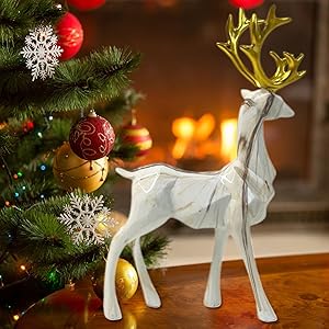 Amazon.co.jp: クリスマス鹿の置物、トナカイ像 - クリスマスの鹿の
