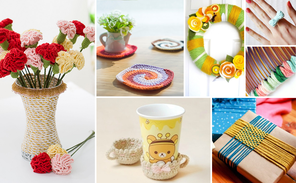 Crochet Thread Cotton Yarn Threads Balls 35 Balls Popular Rainbow Colors of Size 5