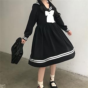 ⭐︎A/P⭐︎讃美歌ワンピース♬細身(日本製) Amazon.co.jp: [Gergeous] ワンピース レディース 長袖 セーラー
