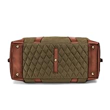 Weekender Hombres Vintage Cuero Canvas Grande Hecho a mano Acolchado