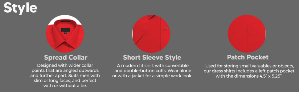 Men's Short Sleeve Dress Shirt Style