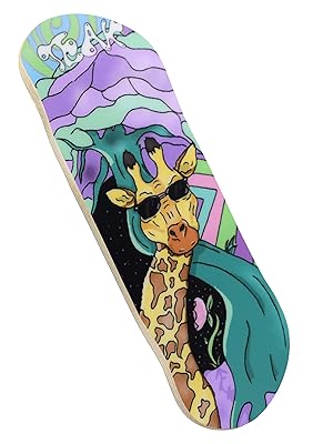 Teak Tuning Fingerboard Deck Graphic, Graffiti Giraffe - Adhesive Graphics  to Customize Your 35mm Fingerboard Deck - 110mm Long, 35mm Wide, 0.2mm ...