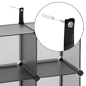 SONGMICS Organizador de almacenamiento cubo, estante para libros de 16