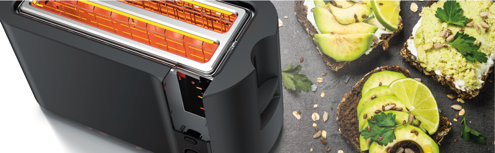 Arendo Toaster Frukost Langschlitz Display