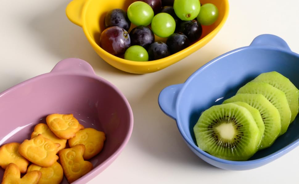 Toddler bowl plate Soft Silicone baby independent eating snack mealtime pink yellow blue ginkgo dish