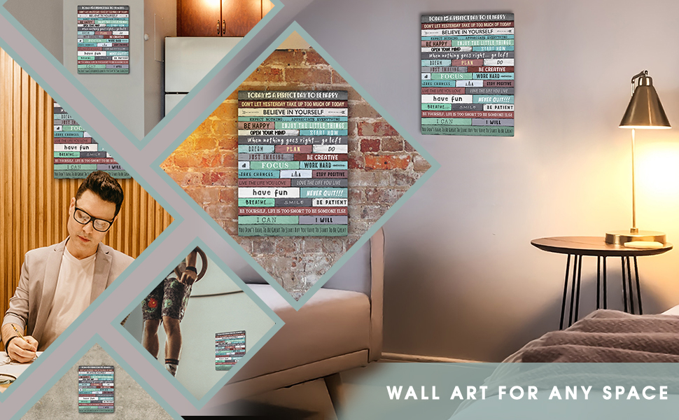 WALL ART HOME OFFICE DECOR BATHROOM BEDROOM OFFICE GYM LIVING ROOM KITCHEN RUSTIC VINTAGE FARMHOUSE