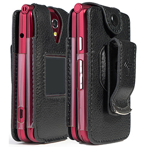 greatcall jitterbug flip phone leather case with belt clip holster