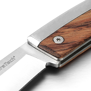 DURATECH Couteau De Poche Pliant Avec Poignée En Bois, Lame En Acier 7Cr17, Léger Et Compact Idéal Pour Pêche, Randonnée, Camping Ou Couteau à Fruits Usage Domestique 15 3