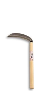 KaKUrI Japanese Grass Sickle Garden Tool, Japanese Kama