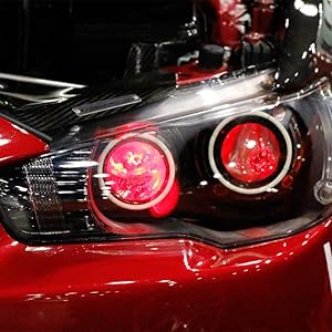 RGB LED Demon Eye w/Remote Control For Car Motorcycle Projector Headlight Demon Eyes Retrofit