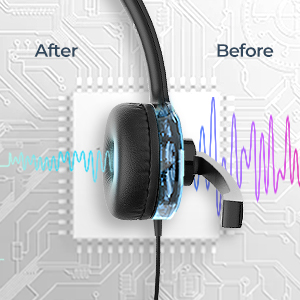 אוזניות (מדונה) + מיקרופון כולל תמיכה לאוזן לנוחות Mpow | MPBH323AB | H323 Single Sided | Microphone | USB | PL