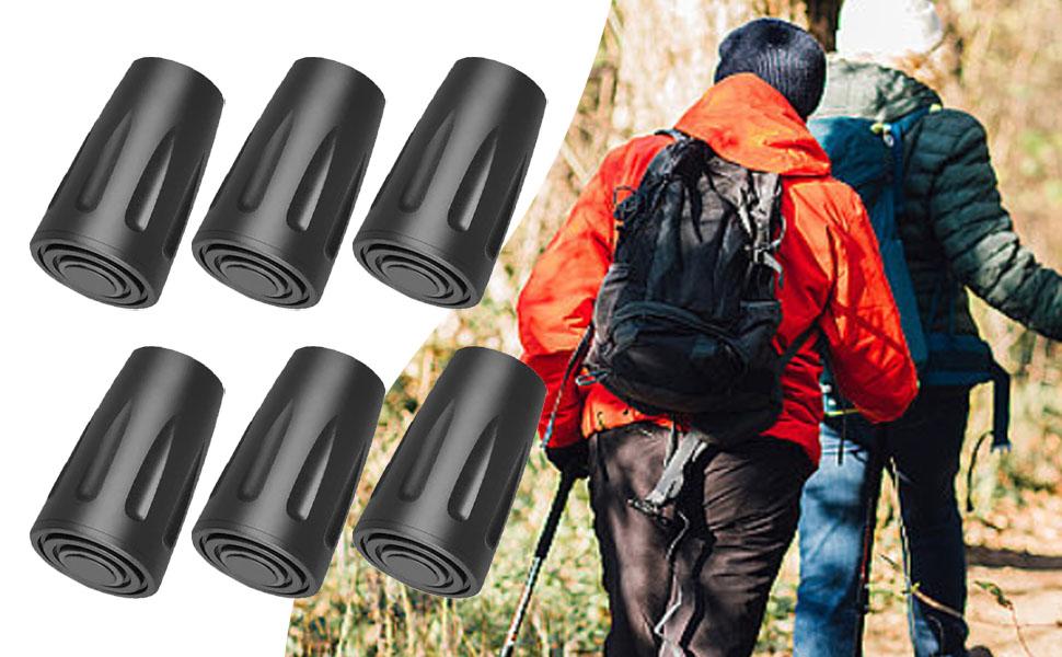 Replacement Rubber Tips for Canes - 6PCS Rubber Crutch Tips,Walker Replacement Tips, Rubber Feet for