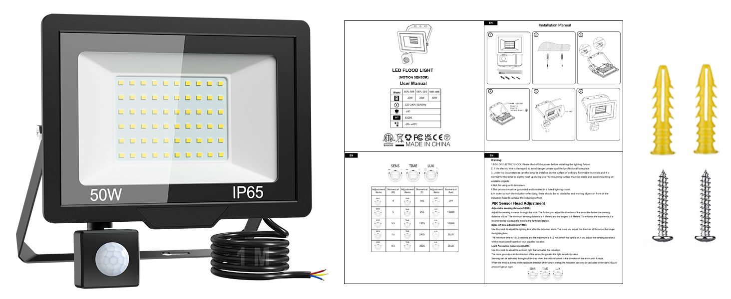 flood lights with motion sensor