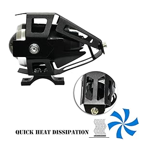 Amazon | X-STYLE U5 バイクフォグランプ 白 LED バイク用