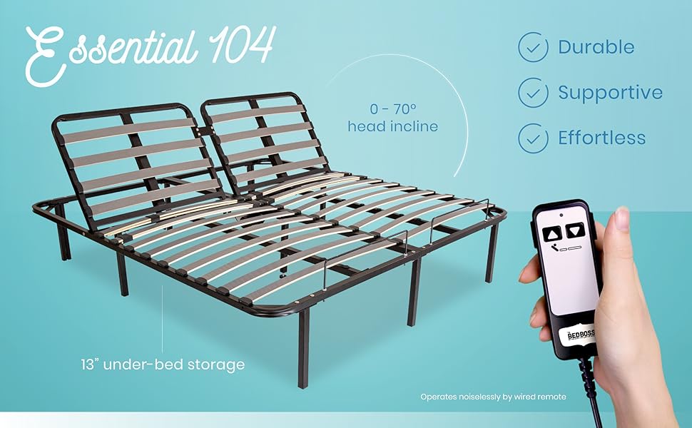 BEDBOSS Essential Head Up Whisper Quiet Motorized