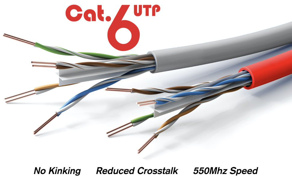 fast Cat. Cat6 Cable 1000ft Insulated Bare Copper Wire