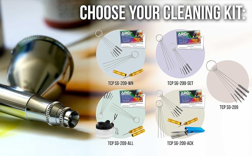 Master Airbrush 13 Piece Airbrush Cleaning Kit Glass Cleaning Pot Jar