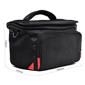 Amazon.co.jp: FOSOTO 大型 一眼レフカメラバッグ ショルダー