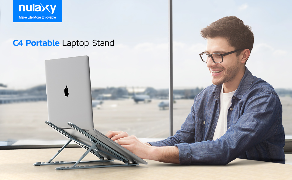 Nulaxy Laptop Stand, Portable Computer Laptop Mount