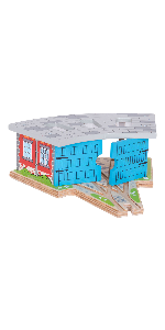 Bigjigs Rail Wooden Five Way Engine Shed