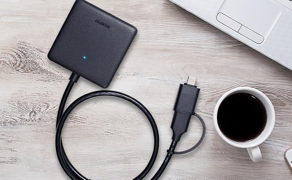 Memory Card Reader, BENFEI 4in1 USB USBC to SD Micro SD MS